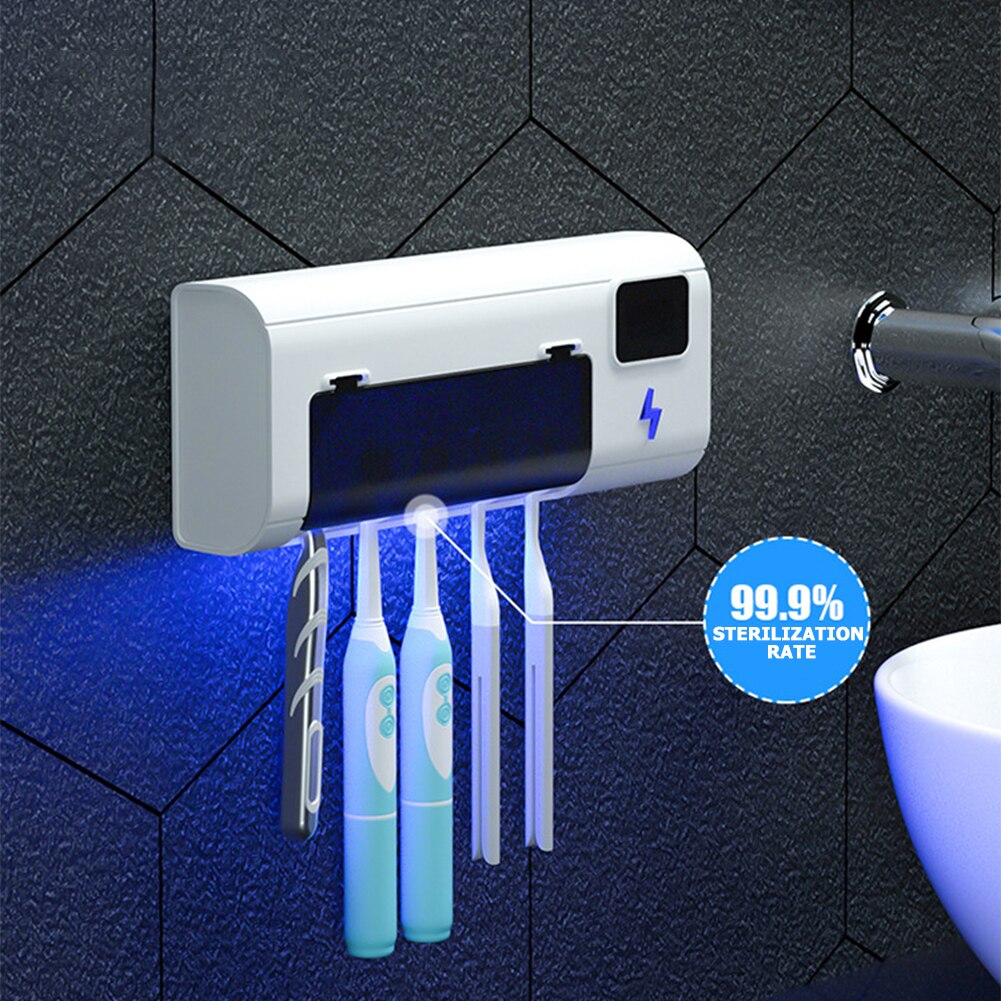 Désinfectant brosse à dents UV pas besoin de charger brosse nettoyage rangement salle de bain dentifrice distributeur porte désinfectant