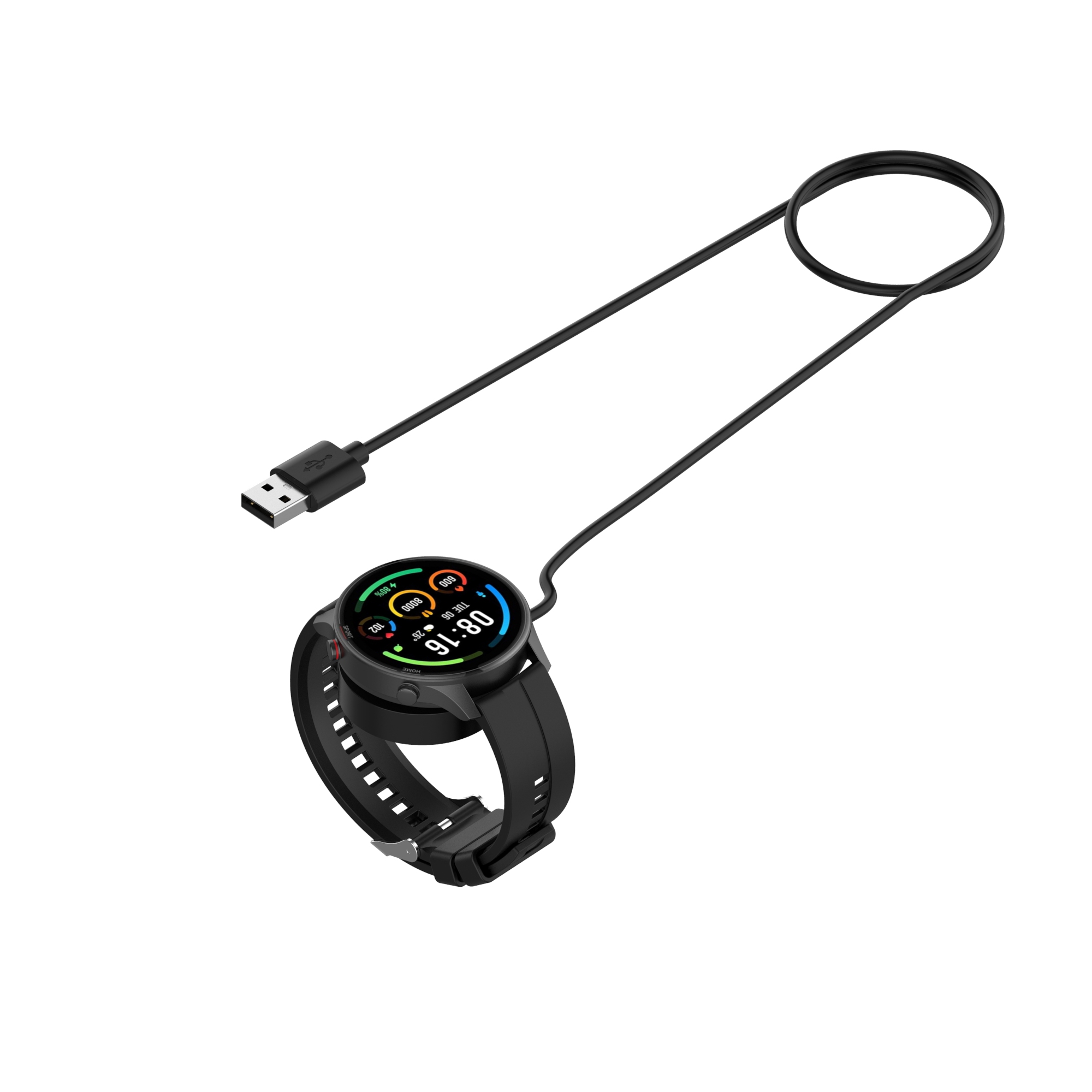 Smart watch dock oplader adapter usb ladekabel ledning ledning til xiaomi mi ur farve sports version smart watch tilbehør