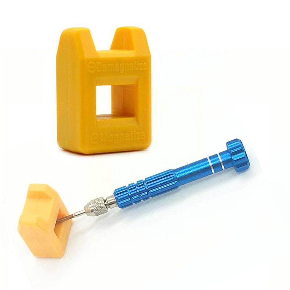 1 pçs mini 2 em 1 magnetizador desmagnetizador ferramenta chave de fenda alta qualidade cores magnéticas ferramenta casa desmagnetizador mão 4 o8m5