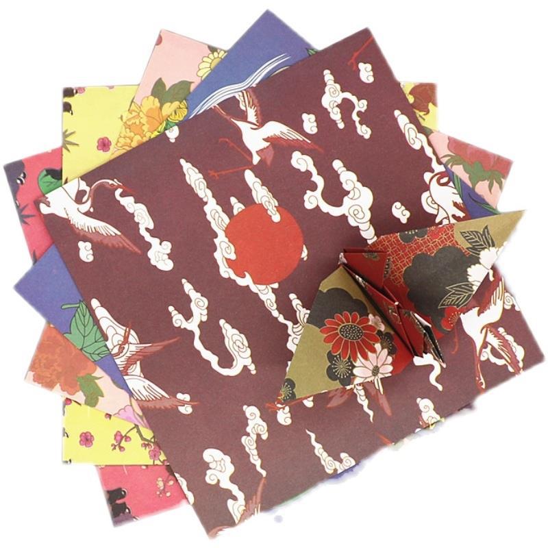 15cm 48pcsHandmade paper origami antique printing production love paper cranes special materials square patterns folding flowers