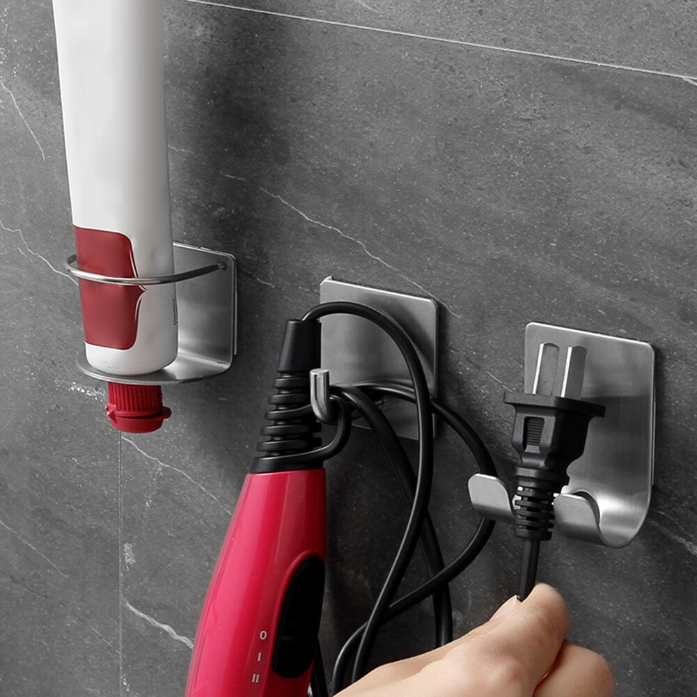 1/2/4pcs stainless steel Razor Holder Men Shaving Shaver Razor Stand Shelf Shaving Razor Storage Rack Bathroom Hook Organizer