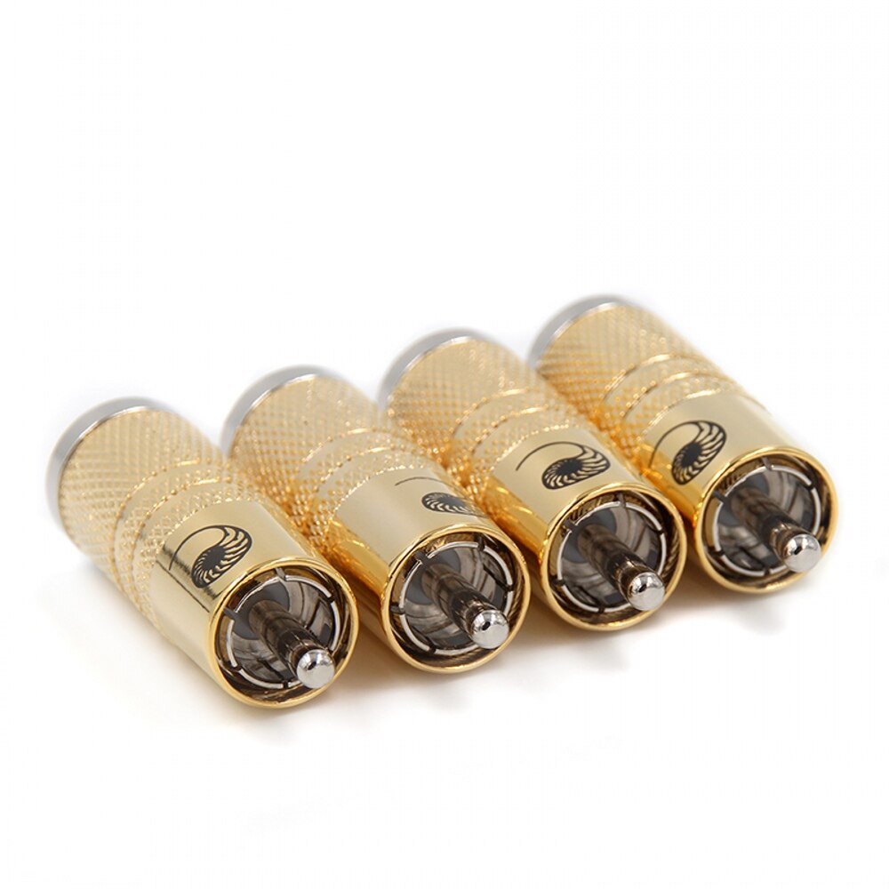 Hifi Verzilverd Cardas Plug Srca Rca Mannelijke Interconnect Kabel Elektrische Plug 9 Mm Voor Audio Rca Kabel Krimpkous mouw