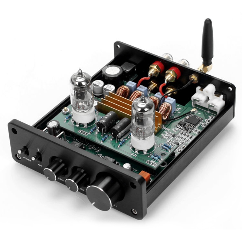 6 j 1 vakuumrørforforstærker tpa 3116 hifi digital effektforstærker 100w+100w bluetooth 5.0 aptx stereo forstærker til hjemmet diy