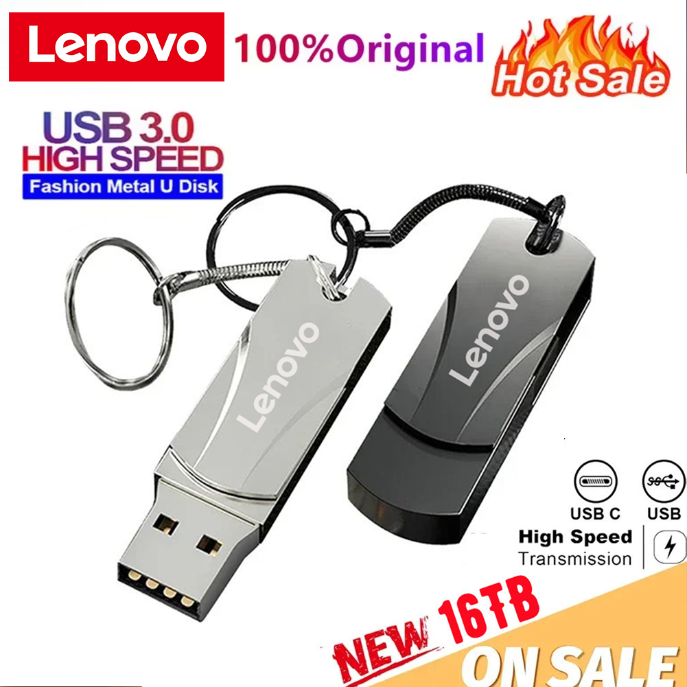 Lenovo 16TB USB Stick 8TB U Disk Hoge Snelheid Overdracht Metalen Draagbare SSD Pendrive Cle USB 3.0 Pen Drive Memoria 4TB U Flash Drive