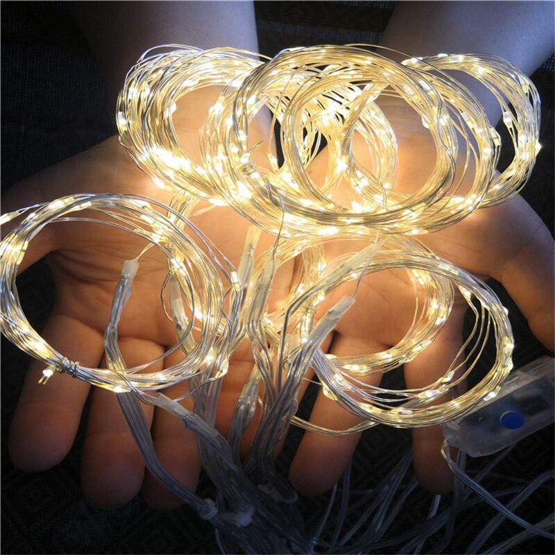 Garland gardin ljusslinga usb fjärrkontroll led koppartråd lampor 9 färg fairy lights bar fest bröllop sovrum dekorativa