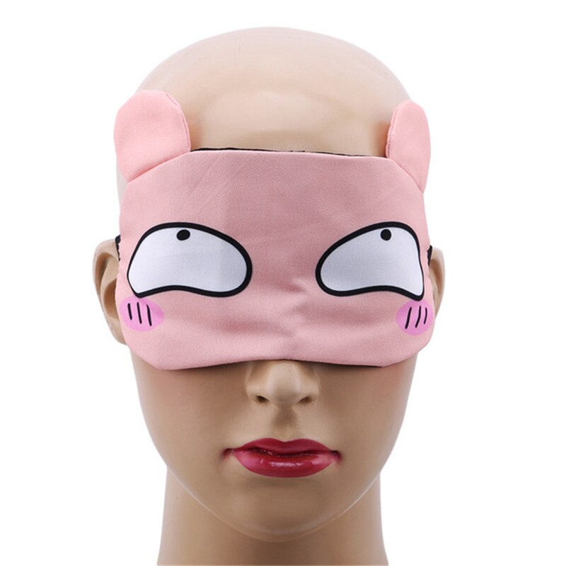 Cute Cartoon Cat Sleep Eye Mask Kawaii Style Padded Shade Cover Travel Relax Aid: pink