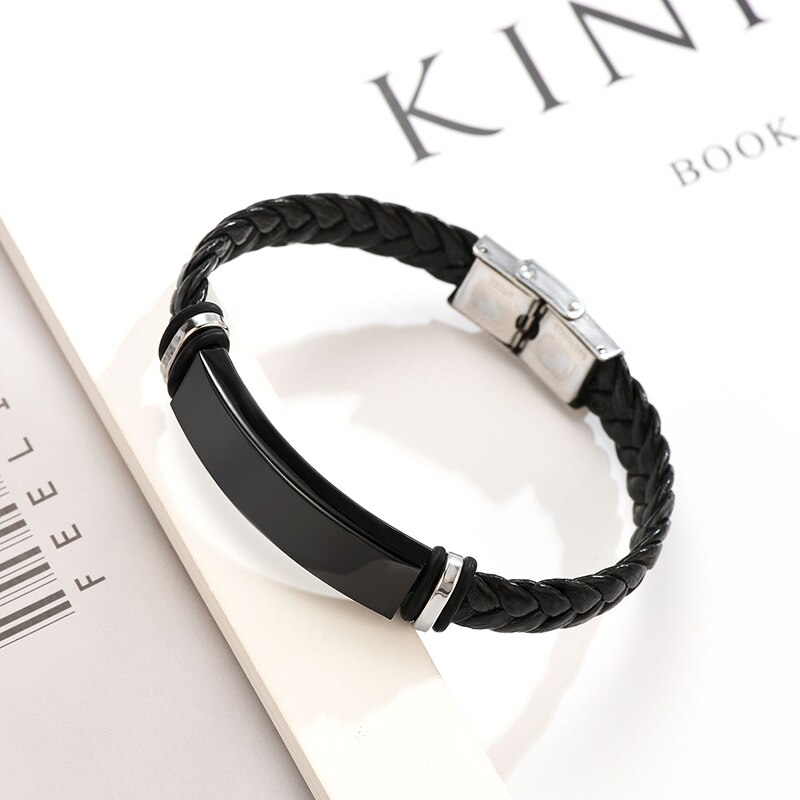 Mode Handgemaakte Geweven Lederen Armband Bangle Charm Rvs Accessoires Sieraden Vrouwen Mannen Magneet Sluiting Armband