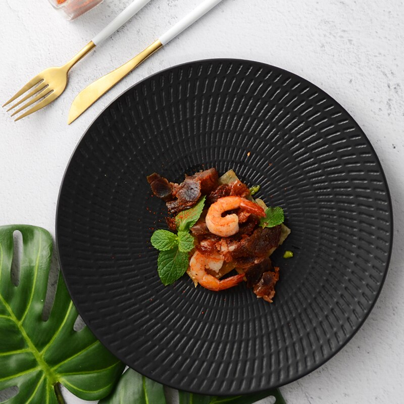 Nordic Stijl Matte Keramische Plaat Ondiepe Plaat Cake Dessertbord Westerse Plaat Disc Pasta Plaat Schotel Thuis Restaurant