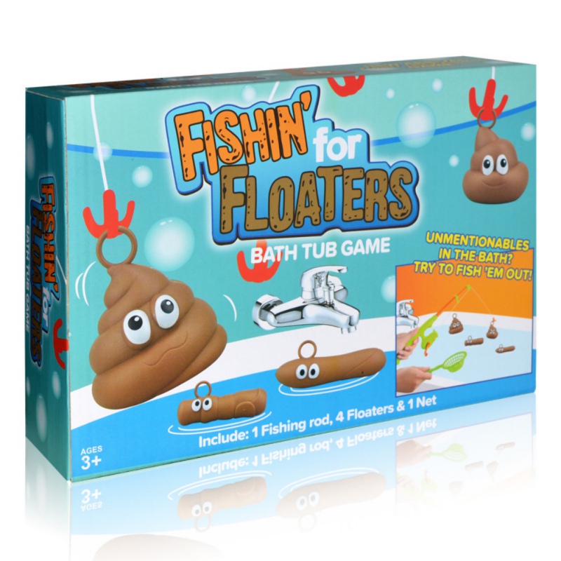 Bain piscine sourire caca caca tige Fishin jouet pour flotteurs bain toilette blague jeu d'anniversaire enfants pêche jeu jouets
