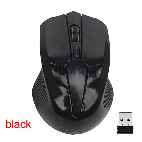 2.4G Wireless Mouse Super Slim Optical Wireless Mouse USB 2.0 Receiver Right Scroll Mice For PC Laptop Notebook Video Game Mouse: Black
