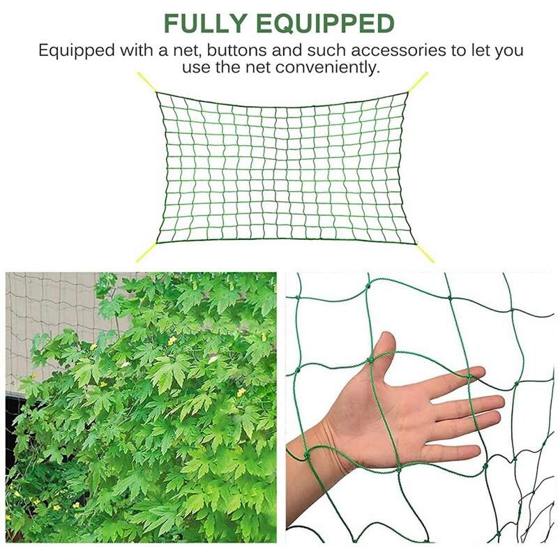 Practical Plant Trellis Netting Garden Plant Netting Mesh Vine Net Climbing Trellis with Plant Twist Ties for Plants Trees Fruit