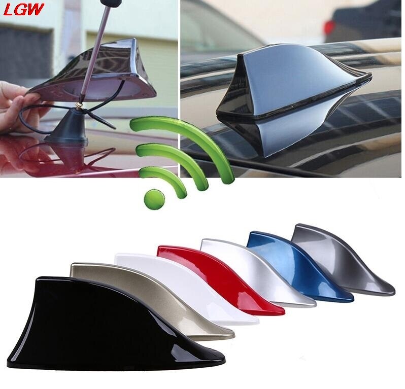 Upgrade signal GM shark fin antenna car top cover FM/AM radio antenna replacement Universal roof antenna Tail decorative antenna