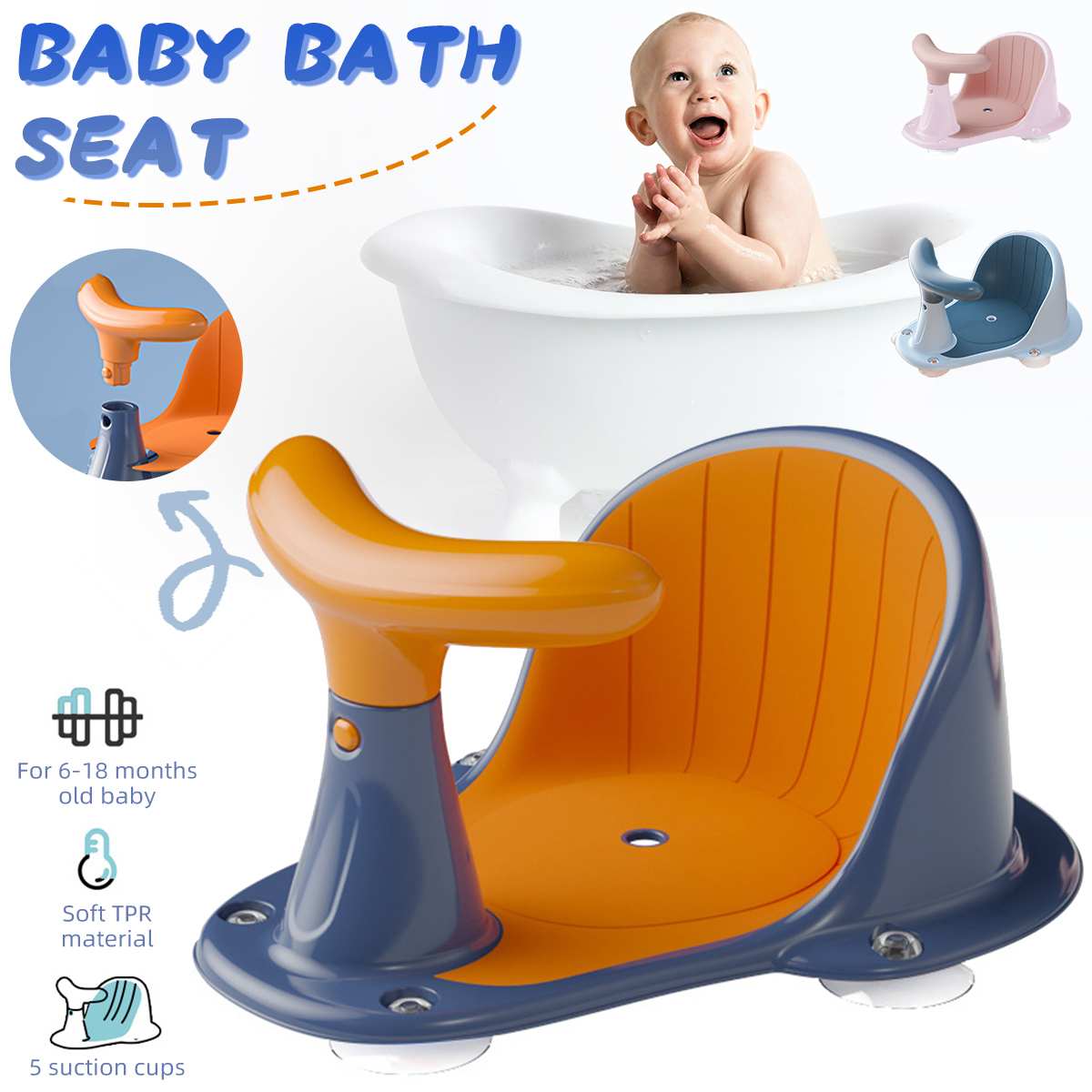 Bad Seat Baby Bad Pad Mat Stoel Veiligheid Baby Baby Bad Seat Bad Stoel Anti-Slip Kinderen Baden seat Douche Speelgoed