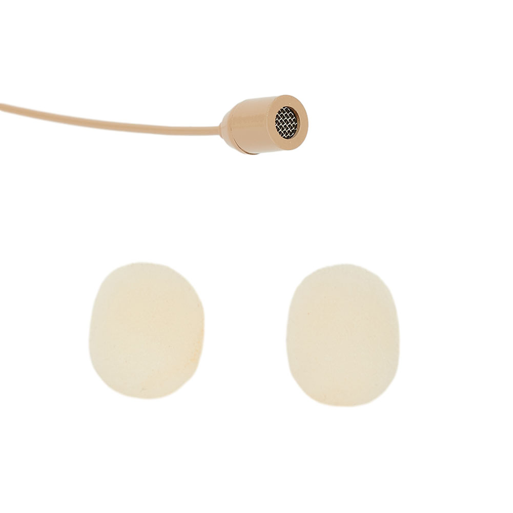 Beige enkele oorhaak Headsetmicrofoon Hoofdmicrofoon Handenvrije bediening 3,5 mm 3-pins 4-pins XLR-stekker met microfoonhoes