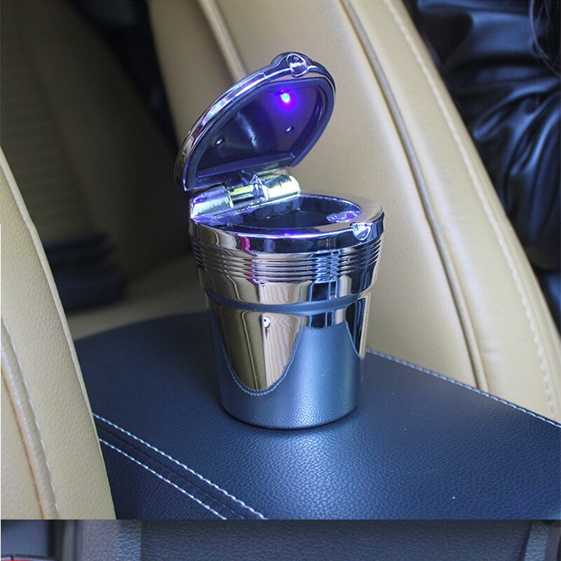 Universele Auto Asbak Met Led Verlichting Met Deksel Creatieve Persoonlijkheid Bedekt Auto Binnen De Auto Multifunctionele Auto Levert