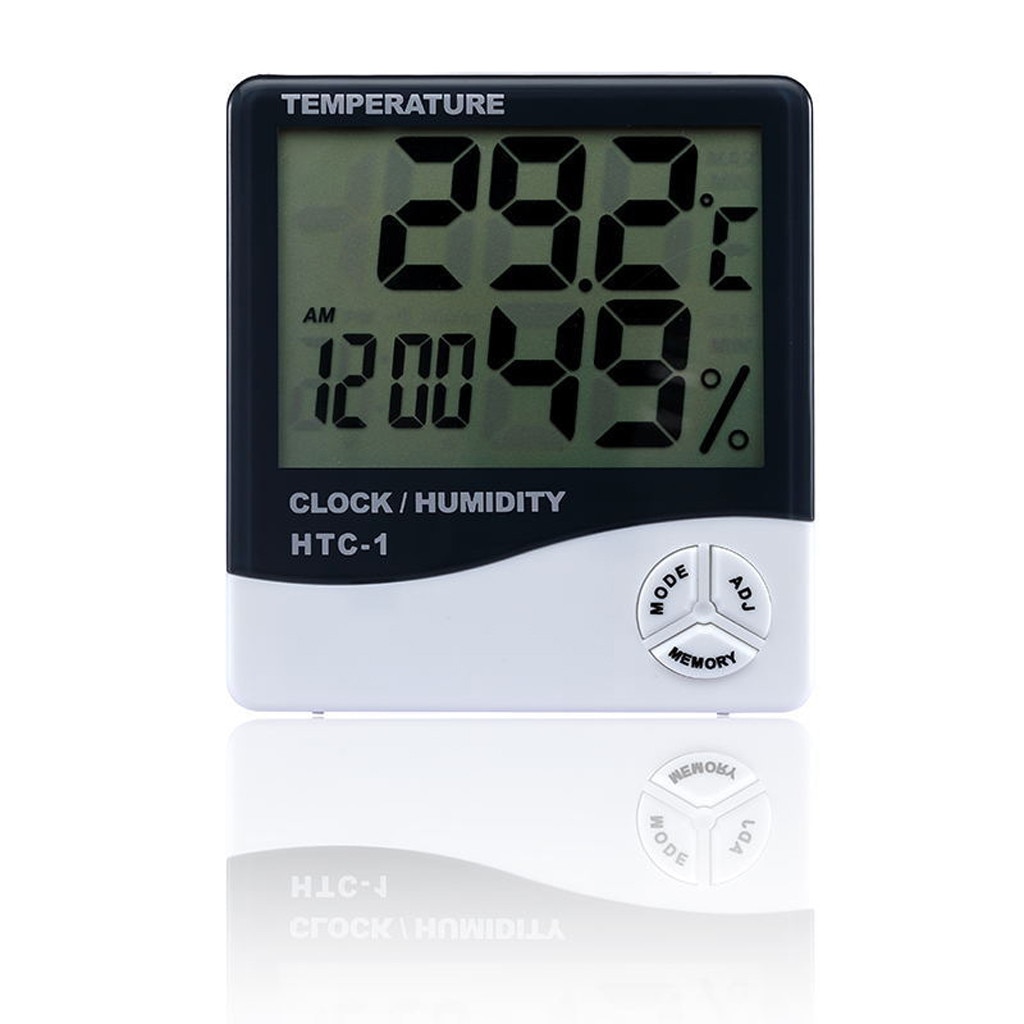 Dijital elektronik ortam termometre nem ölçer higrometre hava İstasyonu akvaryum banyo kapalı ile çalar saat G2