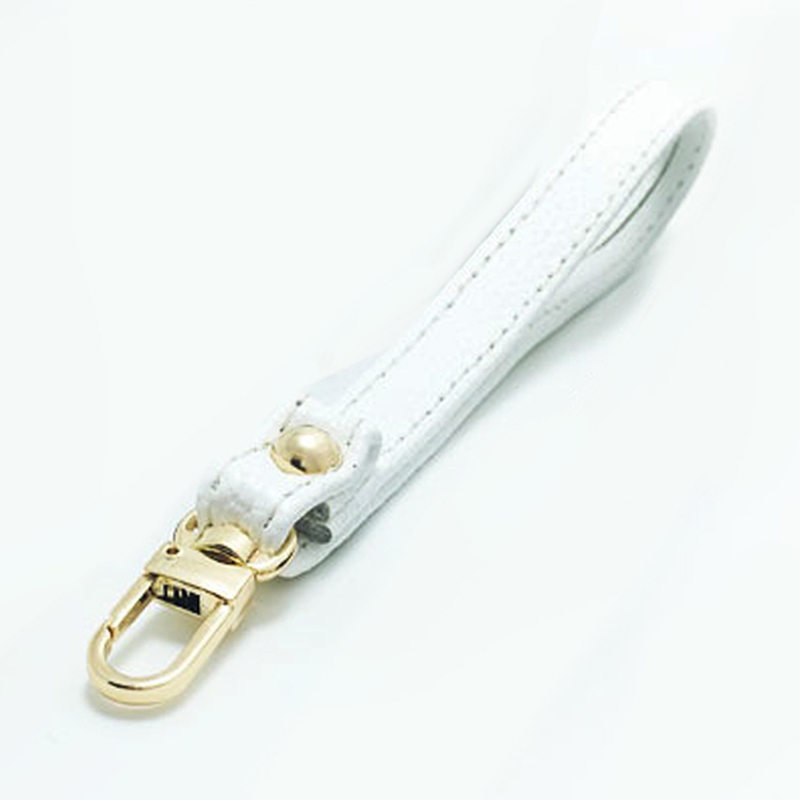 Portable Handbag Strap DIY Pu Leather Replacement Wallet Coin Bag Belt Solid Color Handle Bag Parts Accessories: White