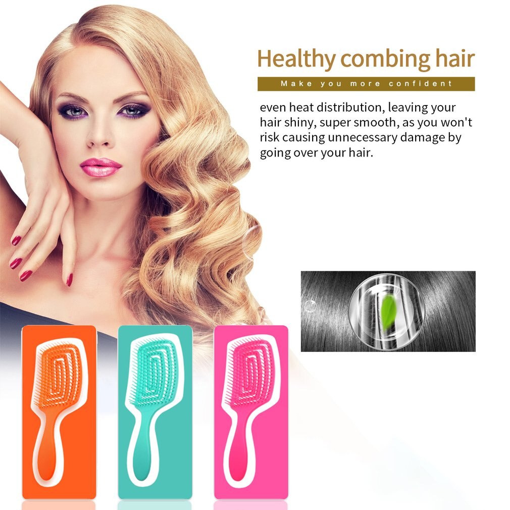 Universal Scalp Massage Comb Rebound Big Curved Comb Oil Head Shape Wide Tooth Comb Fluffy Hairdressing Comb