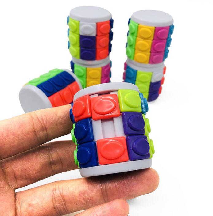 Children's puzzle cylindrical color three-dimensional slider magic tower decompression puzzle cube