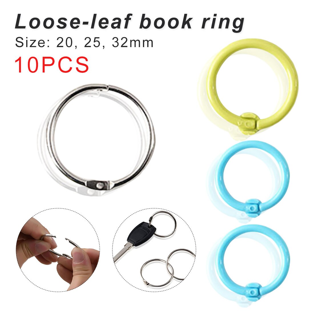 Craft Binding Boek Hoops 10 Pcs Loose Leaf Binder Ring Boek Hoops Diy Albums School Kantoorbenodigdheden