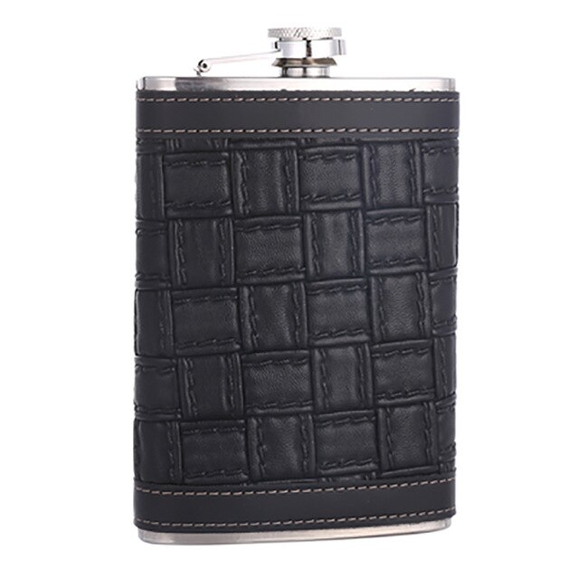 Untior 9oz leren heupfles voor alcohol whisky roestvrijstalen whisky heupfles draagbare alcohol fles drinkgerei: 1 st