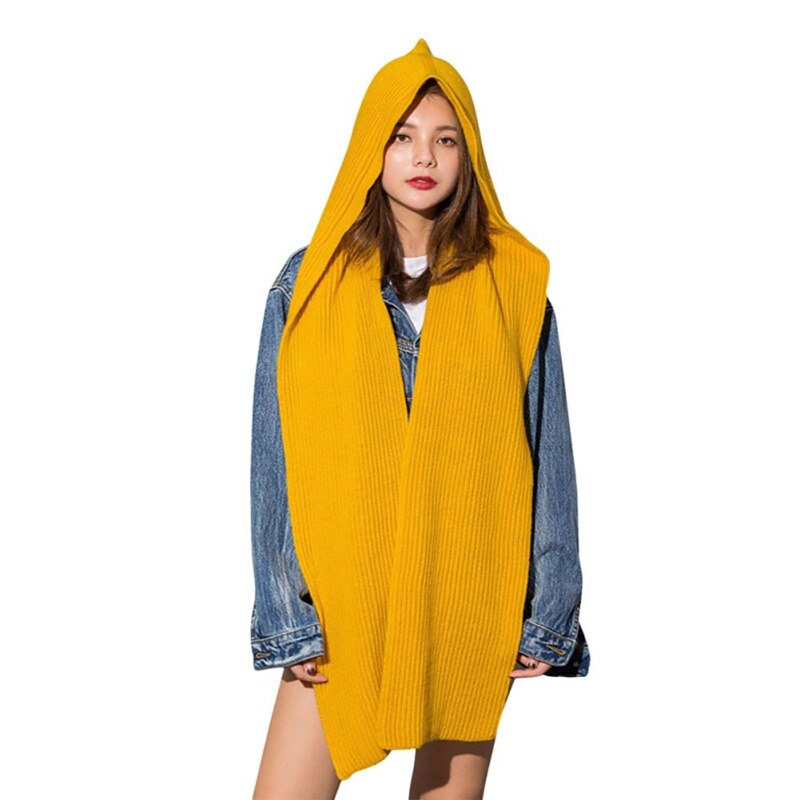1 Pcs Gestrickte Mit Kapuze Schal Erwachsene Kind Baumwolle Mischung Herbst Winter Kappe Neck Ohr Wärmer Wrap