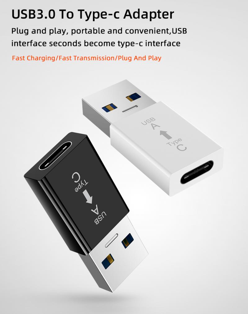 weiblich zu männlich Adapter Typ-c mit Otg Konverter Usb 3.0 Adapter Typ-c Pro Samsung Galaxis s10 s9 Plus Xiaomi Huawei Oneplus: zufällig farbe