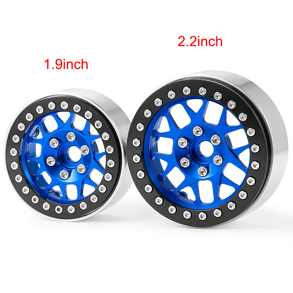 AXSPEED 4 llantas de Metal de 1,9 "/2,2 pulgadas Beadlock 25/35mm para Axial SCX10 Wraith TRX-4 D90 1/10 coche trepador de control remoto piezas de mejora