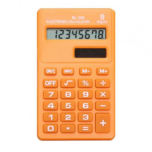 8 Digits Portable Calculator Reliable ABS Pocket Size Handheld Calculator Office Supplies Orange Pink Green: Orange
