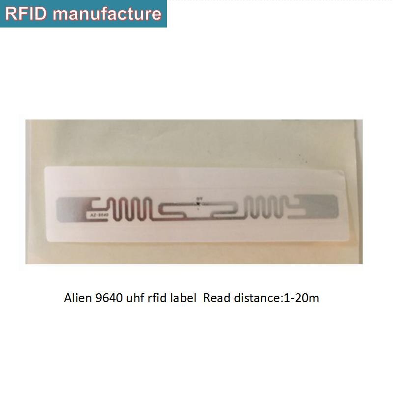 Étiquette rfid uhf Étiquette adhésif EPC gen2 longue plage de lecture passive 915mhz UHF Alien puce RFID incrustation Autocollant pour stock magasin prendre