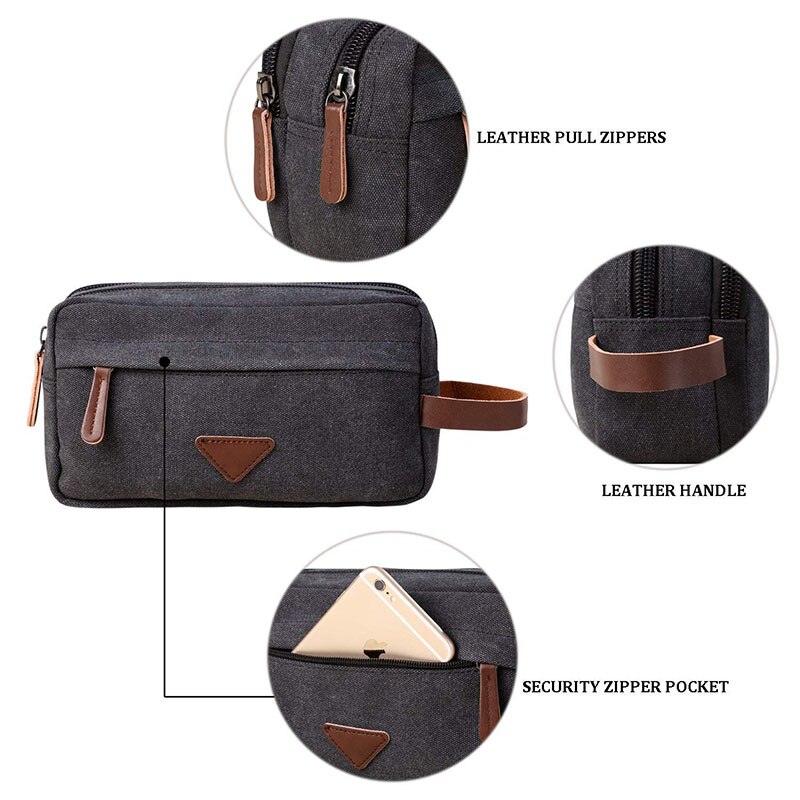 Men Handbag Toiletry Kit Cosmetic Organizer Bag Canvas Travel Waterproof Wash Bag Female Makeup Box Women Make Up Beauty Case