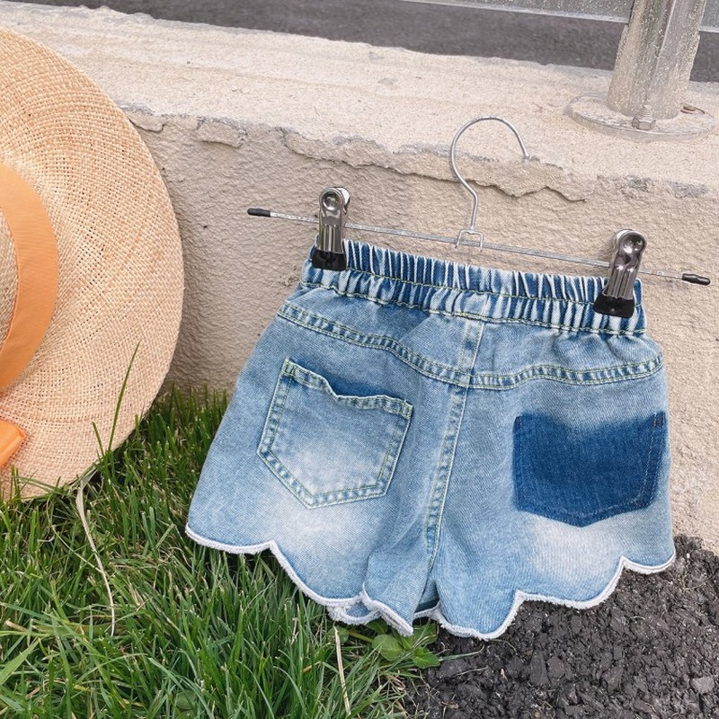 Pantaloncini di jeans Purfle estivi per ragazze pantaloncini di jeans stile Designer pantaloncini per bambini vestiti per ragazze abbigliamento per bambini da 2 a 7 anni