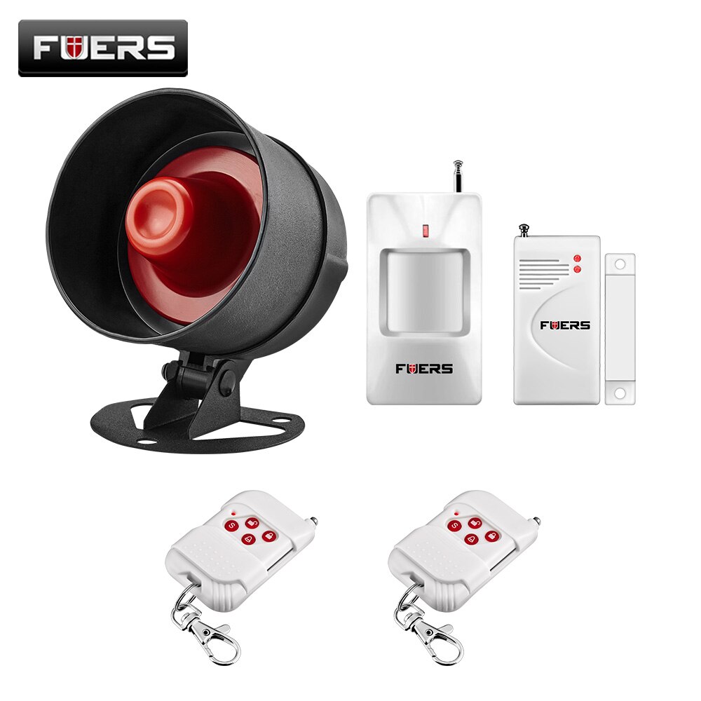 FUERS Home Alarm System On-site Loudspeaker Alarm Accessories Wireless Connection Burglar Motion Detector Door Sensor DIY Kit: Kit 2