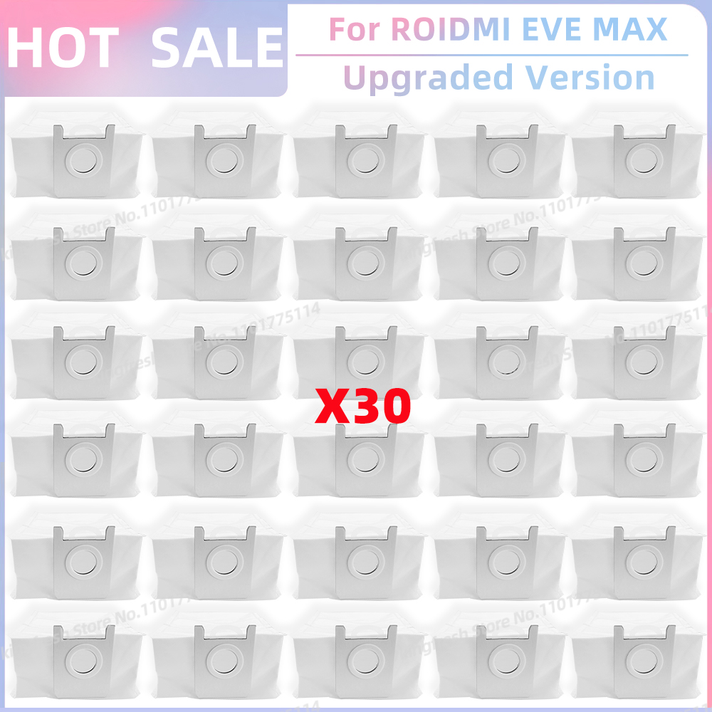 Compatible For ( ROIDMI EVE MAX ) Vacuum Parts Main Roller Side Brush Dust Bag Accessories: Burgundy