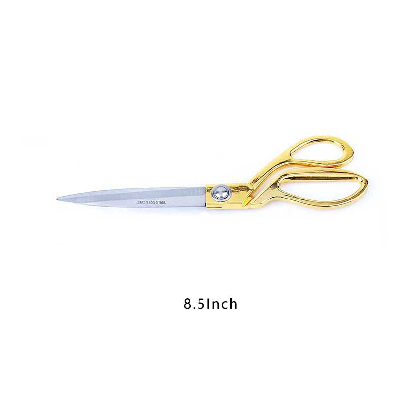 Pulaqi Gold Scissors Sewing Cut Craft Fabric Dressmaking Scissor Upholstery Tool Textile Leather denim Cutter Tailor Shear: 3P-E012AJS