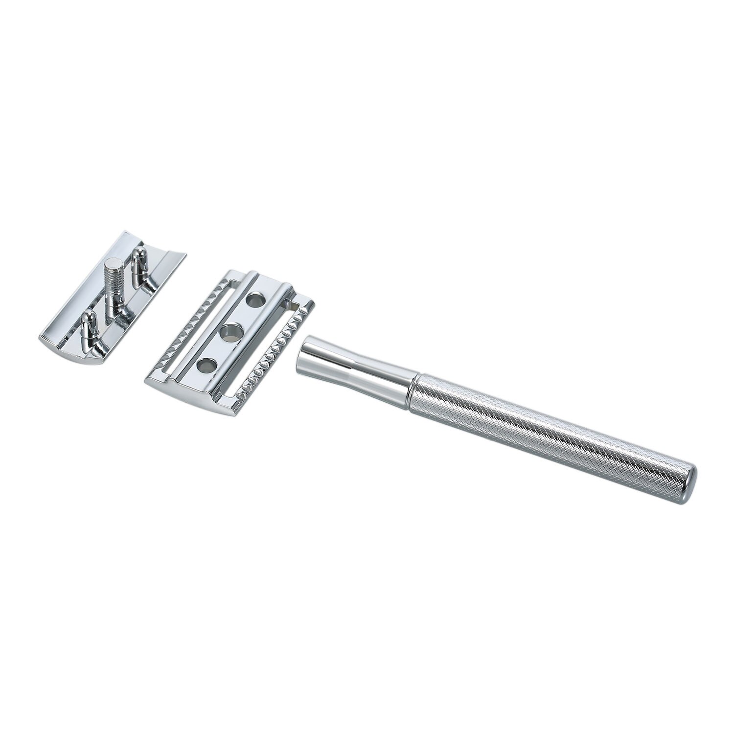 Double Edge Shaving Razor Stainless Steel Safety Beard Razor Manual Mustache Removal Traditional Shaving Tool for Hotel Home