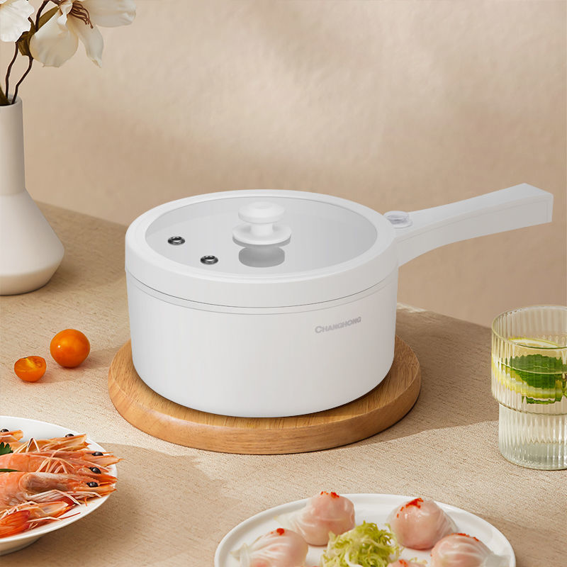 Elektrische kochendem topf Schüler topf haushalt multifunktionale integrierte kleine elektrische topf kleine nudel kochen elektrische kochtopf: Weiß Single Schicht / uns