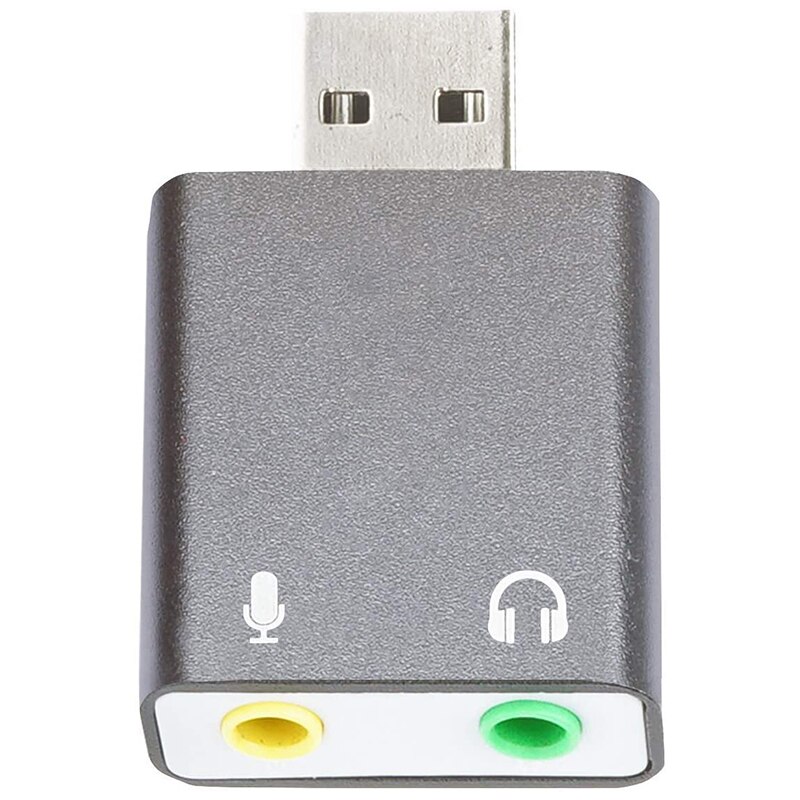 3,5mm trs microphone to usb 2,0 stereo audio external sound card adapter for pc and mac, usb input,  zu 3,5mm trs: Default Title