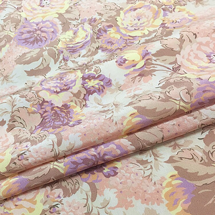 Floral print silk fabric natural mulberry silk fabric 140cm width 16momme,SCDC1277