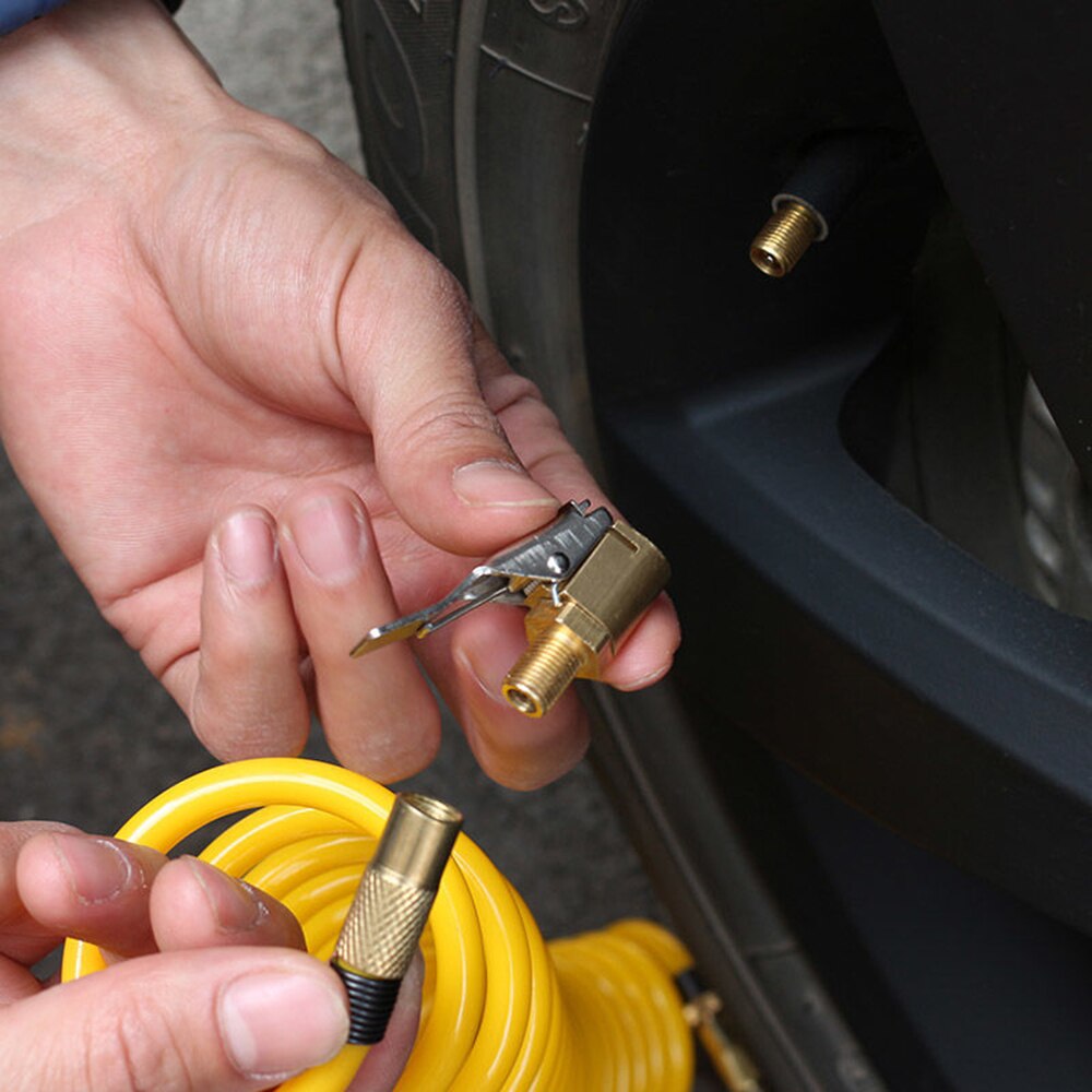 Pince de gonflage en laiton pour pneus de voiture, 8mm, 1 pièce, pneu de roue, mandrin à Air, gonfleur, Valve, adaptateur de connecteur, outils de réparation de pneus de voiture