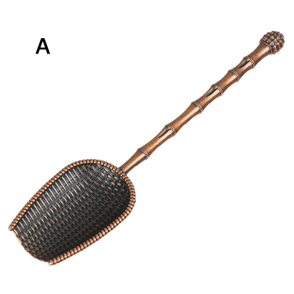 Retro Bronze Chinese Tea Spoons Copper Green Tea Scoop Spoon Tea Leaves Chooser Holder Chinese Kongfu Tea Tools Accessories: A