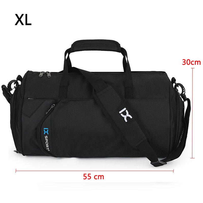 Men Gym Bags For Training Bag Tas Fitness Travel Sac De Sport Outdoor Sports Swim Women Dry Wet Gymtas Yoga Shoes Bag XA103WA: Black XL