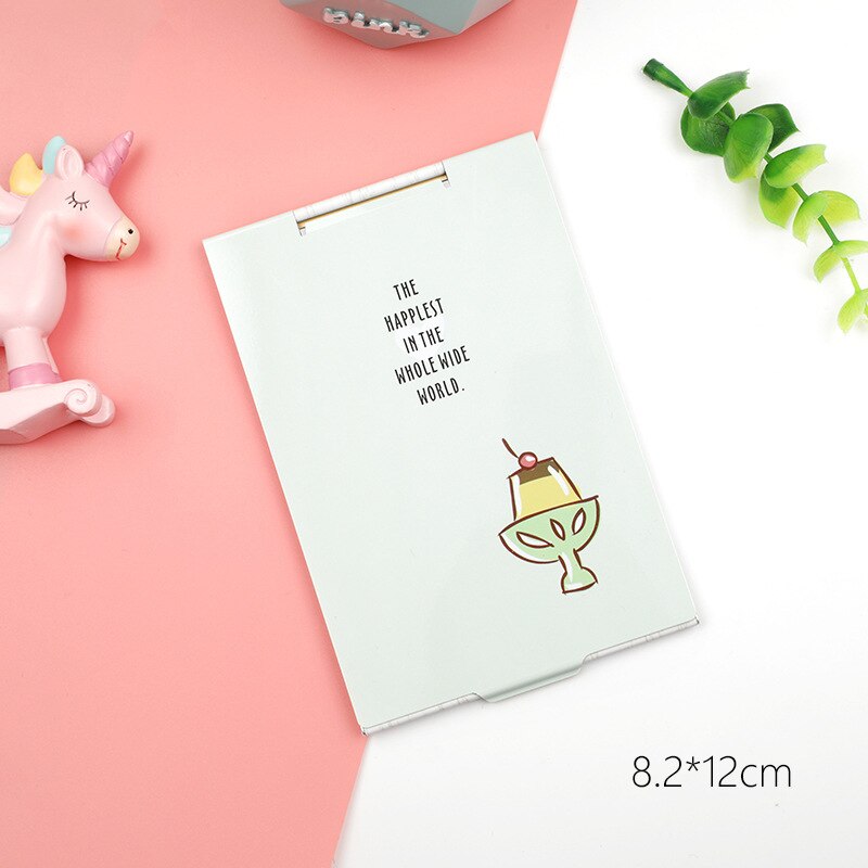 Mini- Cartoon Ultra-thin Makeup Mirror Vanity Cosmetic 4 Sizes Make Up Pocket Silver Rectangle Foldable Compact Folding Mirrors: 11