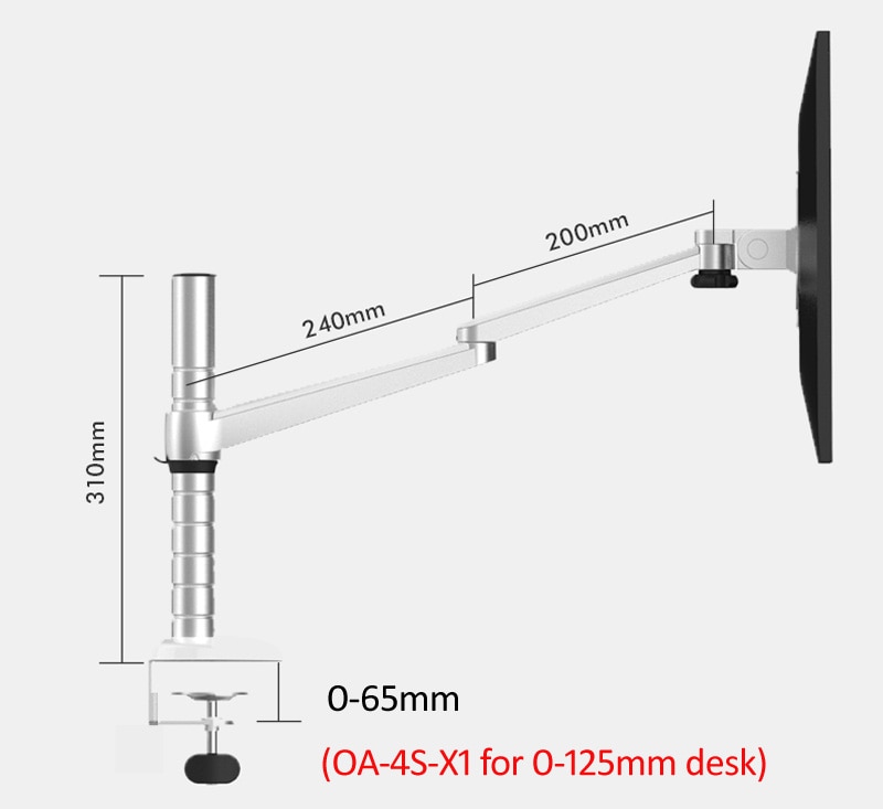 aluminum OA-4S 10-27" Double arm dual screen desktop mount monitor table stand pad desk mount stand monitor bracket shelf