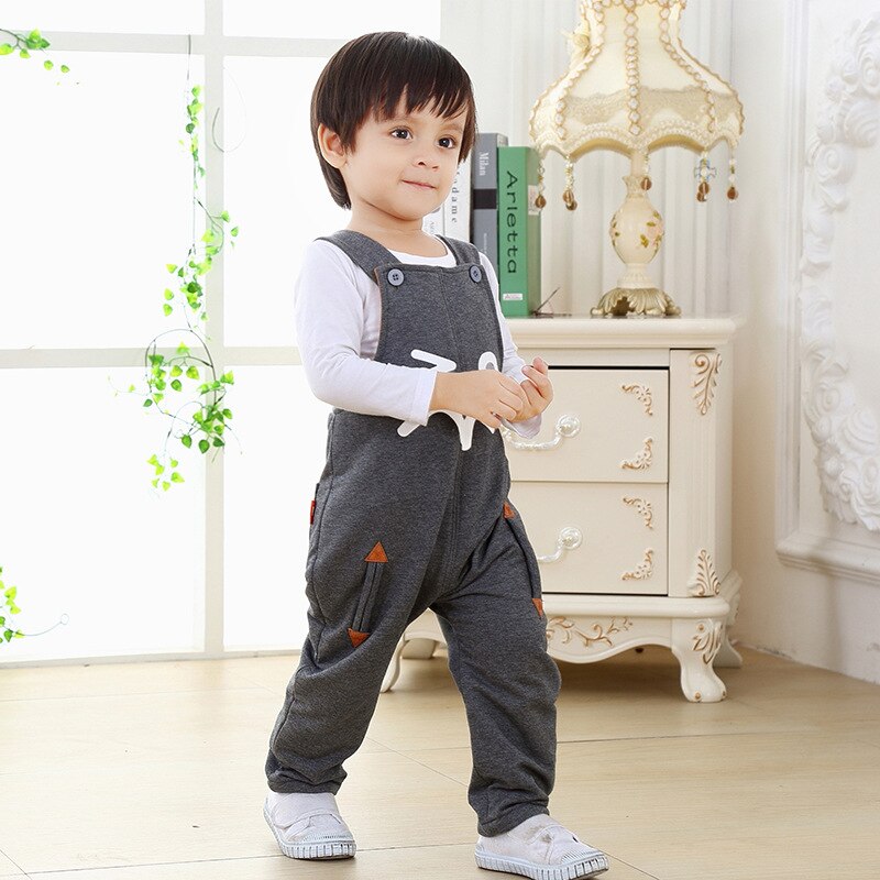 Aangekomen Herfst Dikker Katoen Jumpsuit voor Pasgeboren Peuter Jongens Kids Rechte Overalls Cartoon Jarretel Broek Kinderen Broek