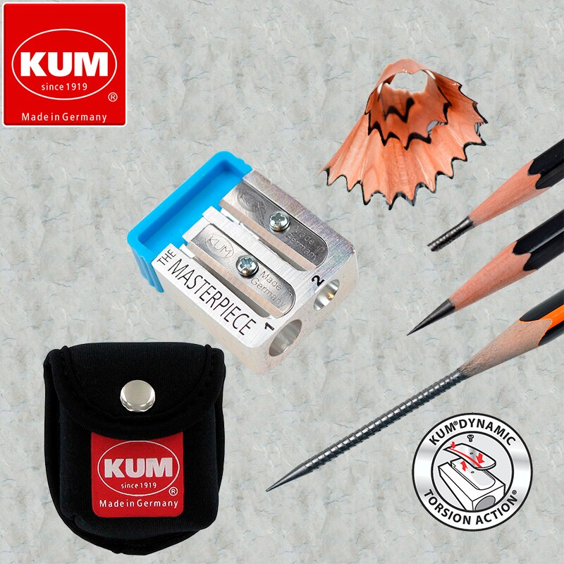Kum-Sacapuntas de magnesio segmentado The Masterpiece, 1 unidad, , 2 hojas de repuesto, suministros escolares