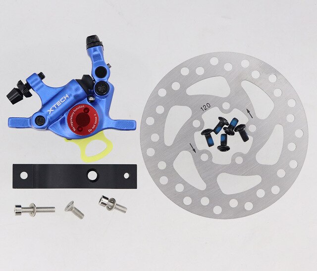 ZOOM Xtech-freno hidráulico de aleación de aluminio HB100 para patinete eléctrico Xiaomi M365/Pro, mejora de frenos de disco M365: Xetch Blue Set