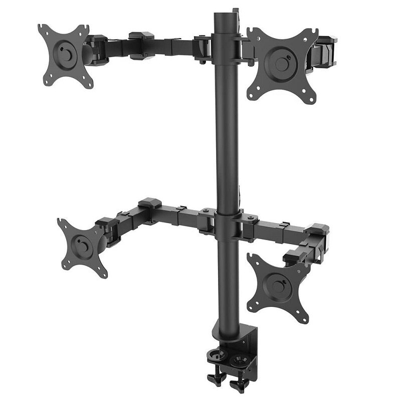 Desktop Quad Monitor Heavy Duty Mount four Arm LCD Stand Quad Screens Fit for 10&quot;-30&quot; Max 10KG Per Arm Loading Capacity