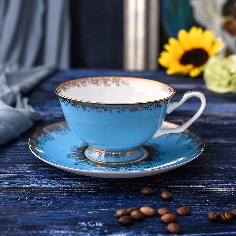 Traditional Chinese Tea Cups Light Luxury Bone China Dinnerware Sets Eco Friendly Tazas De Cafe Coffee Cup Set BE50CC