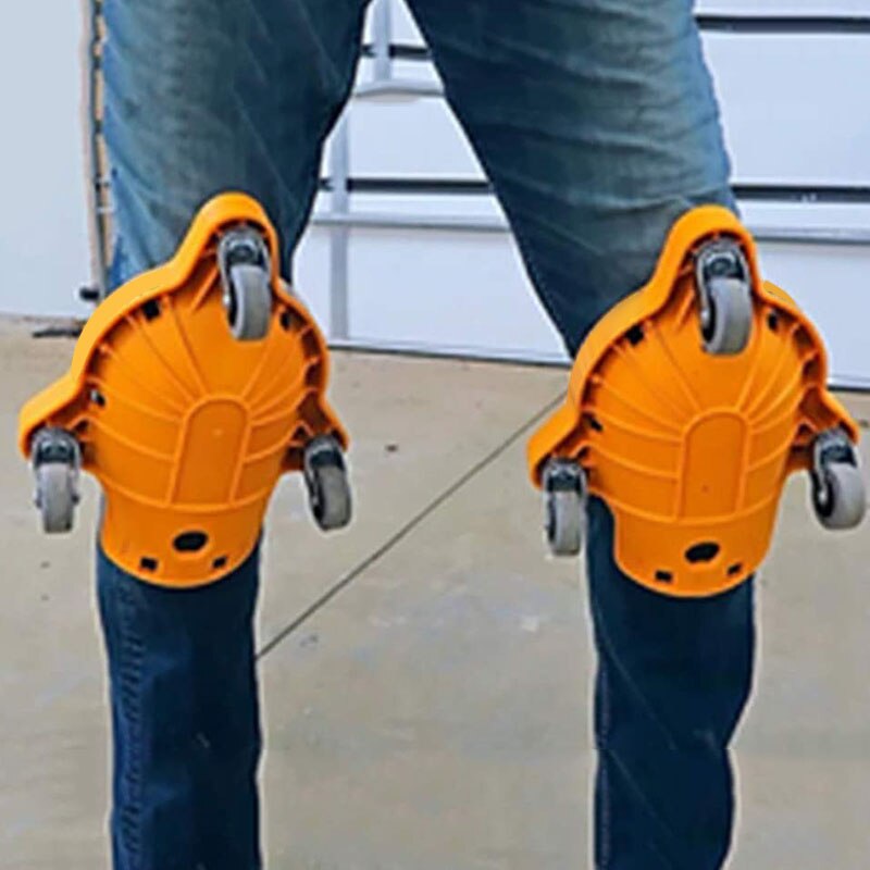 1 stk knebeskytter rullende hjul mobil fleksibel leggeplattform glidearbeid byggejobber site,red